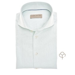 John Miller Slim Uni Color Oxford Cutaway Collar Overhemd Licht Groen