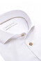 John Miller Solid Color Contrast Details Non-Iron Cotton Overhemd Wit-Licht Bruin