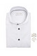John Miller Solid Color Contrast Details Non-Iron Cotton Overhemd Wit-Lichtgrijs