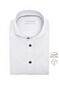 John Miller Solid Color Contrast Details Non-Iron Cotton Overhemd Wit-Lichtgrijs
