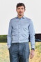 John Miller Solid Color Fine Non-Iron Cotton Overhemd Midden Blauw