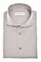 John Miller Solid Color Fine Non-Iron Cotton Overhemd Midden Bruin