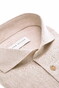 John Miller Solid Color Linnen Cutaway Collar Overhemd Sandy
