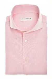 John Miller Solid Color Oxford Cutaway Collar Overhemd Licht Roze