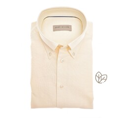 John Miller Solid Color Pure Cotton Button-Down Overhemd Lichtgeel