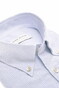 John Miller Striped Slim Casual Organic Cotton Oxford Button-Down Overhemd Licht Blauw