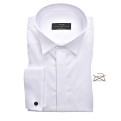 John Miller Tailored Smoking Non Iron Overhemd Wit