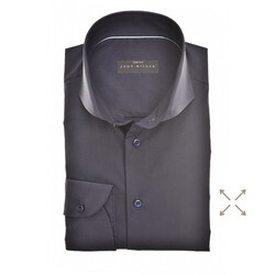 John Miller Tailored Uni Stretch Overhemd Navy