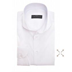John Miller Tailored Uni Stretch Overhemd Wit