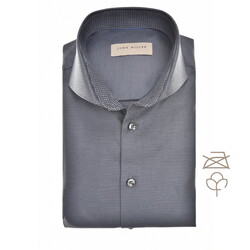 John Miller Textured Perfection Shirt Overhemd Donker Grijs