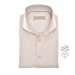 John Miller Textured Perfection Shirt Overhemd Sandy