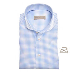 John Miller The Miller Gingham Shirt Overhemd Licht Blauw