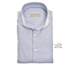 John Miller The Miller Gingham Shirt Overhemd Midden Blauw