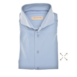 John Miller The Miller Hyperstretch Shirt Overhemd Blauw-Grijs