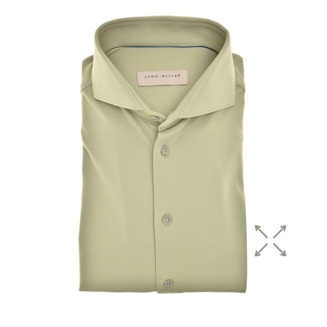 John Miller The Miller Hyperstretch Shirt Overhemd Licht Groen