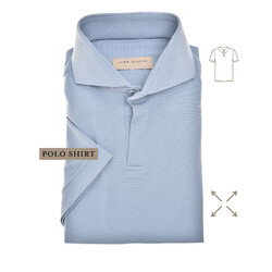 John Miller The Miller Short Sleeve Hyperstretch Poloshirt Blue-Grey