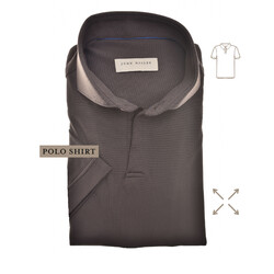 John Miller The Miller Short Sleeve Hyperstretch Poloshirt Donker Bruin