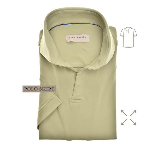 John Miller The Miller Short Sleeve Hyperstretch Poloshirt Licht Groen