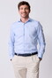 John Miller Uni Color Cotton Non-Iron Wide-Spread Collar Overhemd Licht Blauw