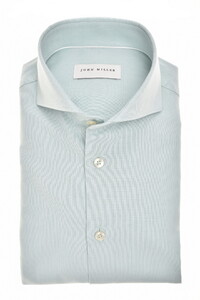 John Miller Uni Color Cotton Oxford Overhemd Licht Groen