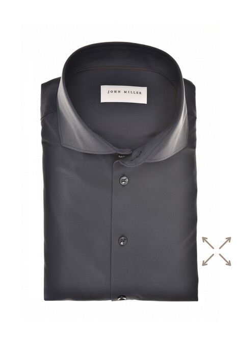 John Miller Uni Color Dynamic Stretch Overhemd Navy