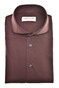 John Miller Uni Color Wide-Spread Collar Cotton Jersey Overhemd Donker Rood