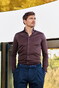 John Miller Uni Color Wide-Spread Collar Cotton Jersey Overhemd Donker Rood