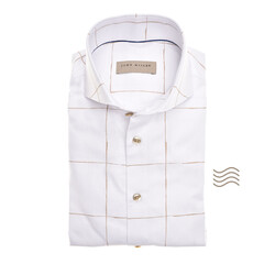 John Miller Windowpane Shirt White