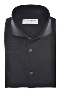 John Miller Wool Blend Stretch Cutaway Collar Shirt Dark Evening Blue