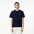 Lacoste Crew Neck Classic Fit Cotton Jersey Croc Emblem T-Shirt Dark Evening Blue