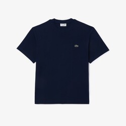 Lacoste Crew Neck Classic Fit Cotton Jersey Croc Emblem T-Shirt Donker Blauw