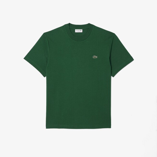 Lacoste Crew Neck Classic Fit Cotton Jersey Croc Emblem T-Shirt Groen