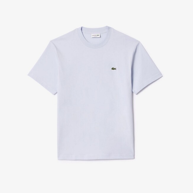 Lacoste Crew Neck Classic Fit Cotton Jersey Croc Emblem T-Shirt Phoenix Blue