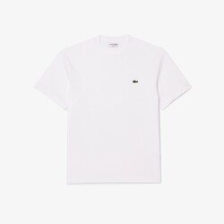 Lacoste Crew Neck Classic Fit Cotton Jersey Croc Emblem T-Shirt Wit