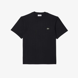 Lacoste Crew Neck Classic Fit Cotton Jersey Croc Emblem T-Shirt Zwart