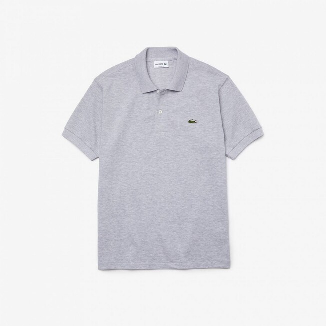 Lacoste Crocodile Caiman Melange Polo Silver Chine