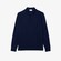 Lacoste Paris Stretch Cotton Piqué Hidden Button Placket Long Sleeve Polo Navy