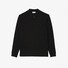 Lacoste Paris Stretch Cotton Piqué Hidden Button Placket Long Sleeve Polo Zwart