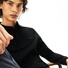 Lacoste Paris Stretch Cotton Piqué Hidden Button Placket Long Sleeve Polo Zwart