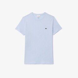 Lacoste Premium Fine Pima Cotton Jersey Crew Neck Croc Emblem T-Shirt Phoenix Blue
