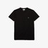 Lacoste Premium Fine Pima Cotton Jersey Crew Neck Croc Emblem T-Shirt Zwart