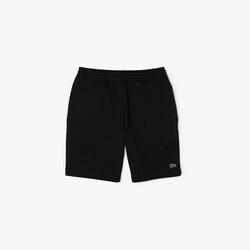 Lacoste Short Jogger Fleece Uni Color Drawstring Waistband Jogging Pants Black