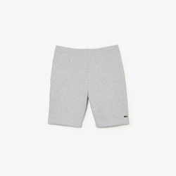 Lacoste Short Jogger Fleece Uni Color Drawstring Waistband Joggingbroek Silver Chine