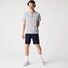 Lacoste Smart Paris Stretch Cotton Piqué Hidden Button Placket Polo Silver Chine
