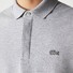 Lacoste Smart Paris Stretch Cotton Piqué Hidden Button Placket Polo Silver Chine
