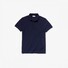 Lacoste Smart Paris Stretch Cotton Piqué Hidden Button Placket Poloshirt Dark Evening Blue