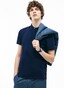 Lacoste Smart Paris Stretch Cotton Piqué Hidden Button Placket Poloshirt Dark Evening Blue