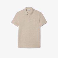 Lacoste Smart Paris Stretch Cotton Piqué Hidden Button Placket Poloshirt Moon Chine