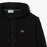 Lacoste Sweat Zipper Hoodie Organic Brushed Cotton Blend Fleece Cardigan Black