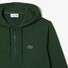 Lacoste Sweat Zipper Hoodie Organic Brushed Cotton Blend Fleece Vest Groen